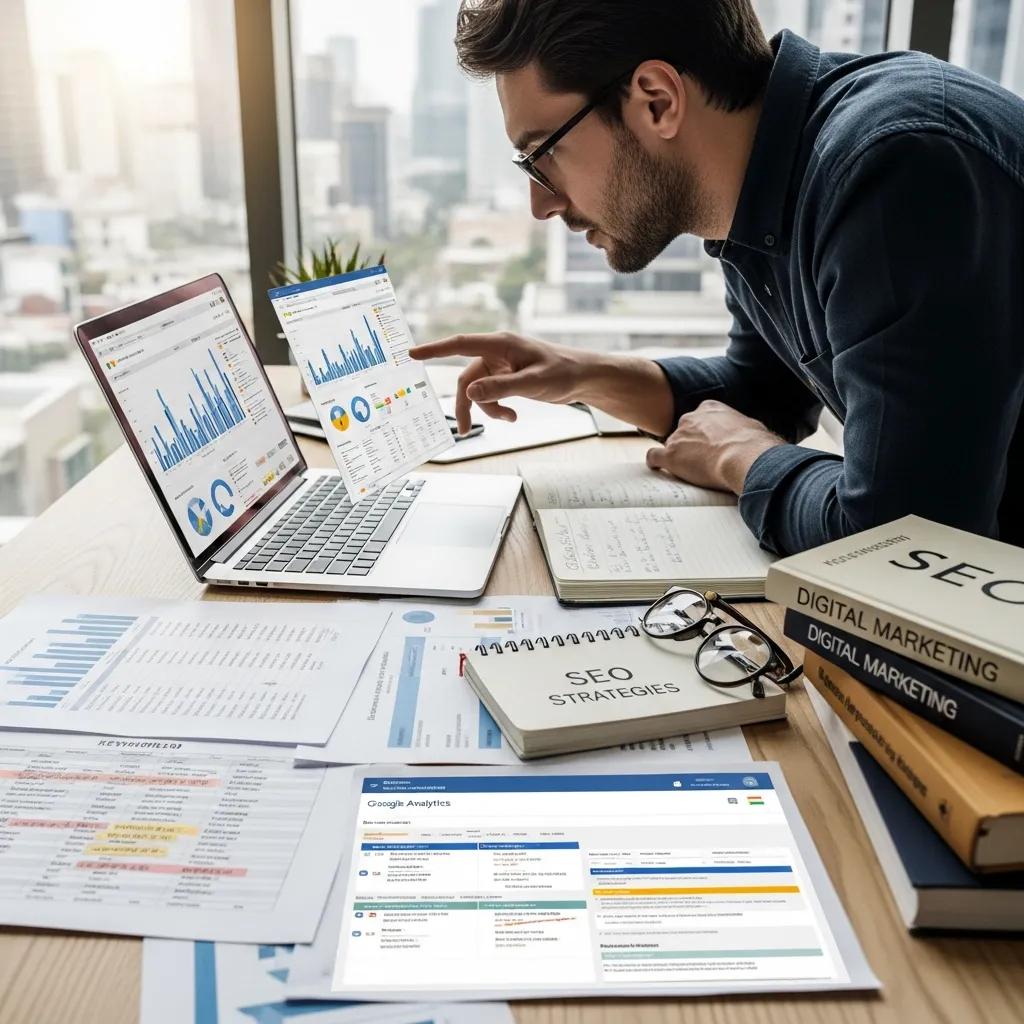 Person analyzing website analytics for effective SEO strategies